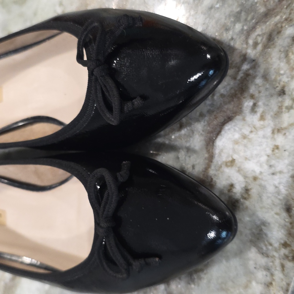 Paul Green Black Patent Leather Ballet Flats Bow Pointed Toe Women’s Size 8 - Picture 3 of 15